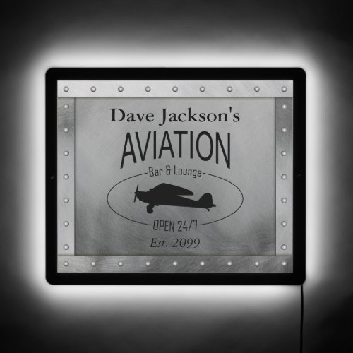 Aviation Bar  Lounge Texture Effect LED Sign