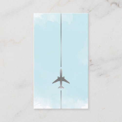 Aviation Blue Watercolor Business Card