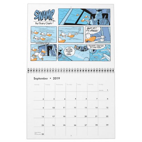 Aviation Cartoons 12 Month Calendar