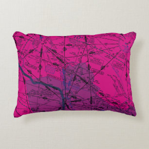 Aviation Chart Accent Pillow