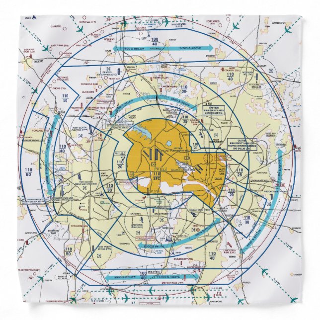 Aviation Chart Bandana (Front)