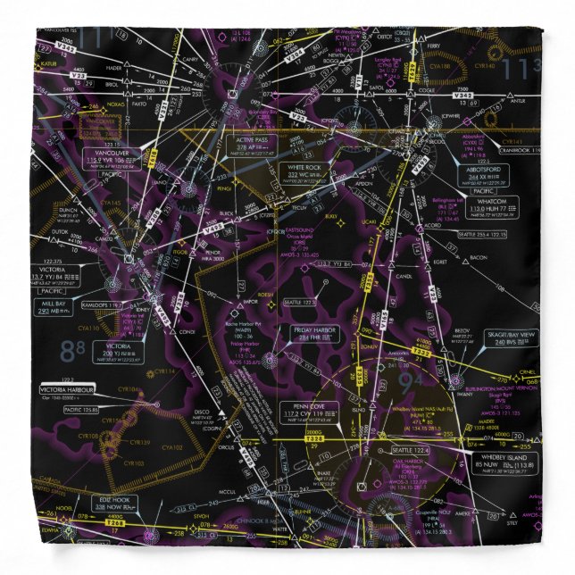 Aviation Chart Bandana (Front)