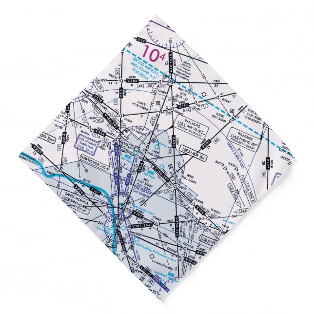 Aviation Chart Bandana (Front)