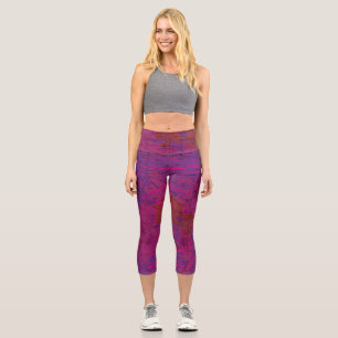 Aviation chart capri leggings