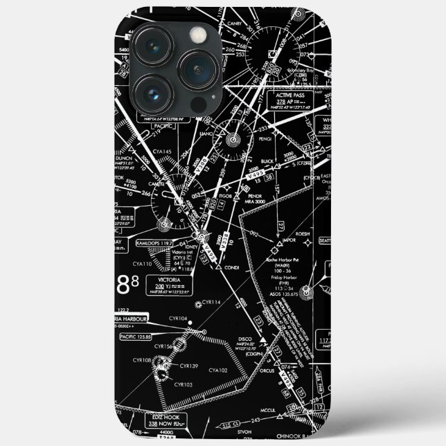 Aviation Chart Case-Mate iPhone Case (Back)