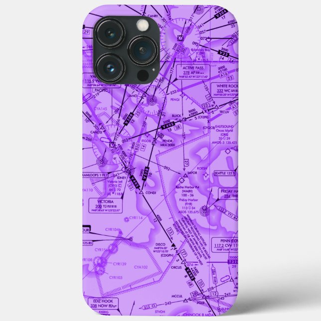Aviation Chart Case-Mate iPhone Case (Back)