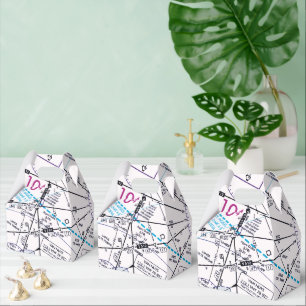 Aviation Chart Favor Boxes