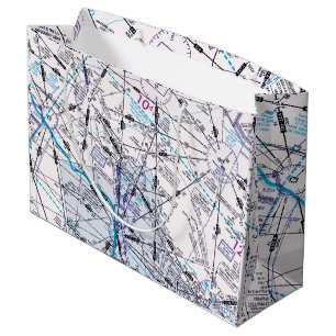 Aviation Chart Large Gift Bag