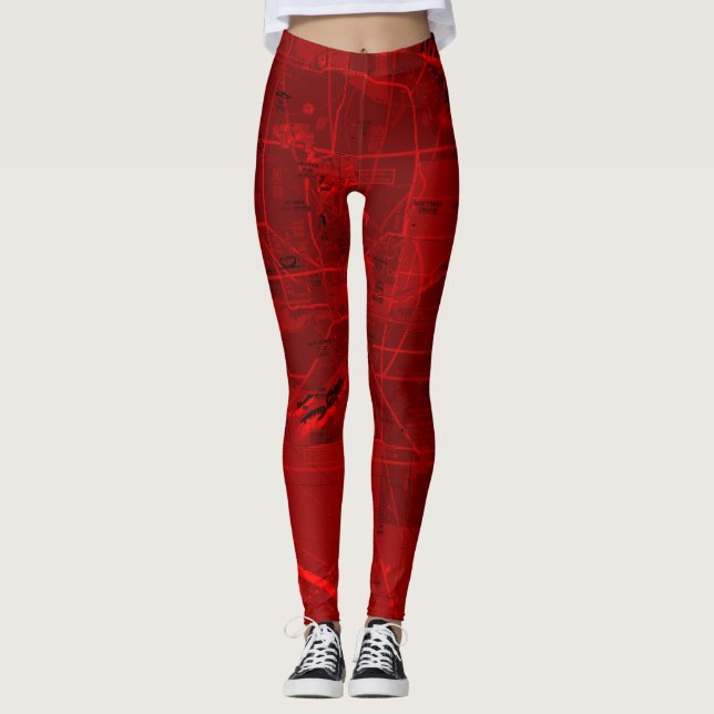 Aviation Chart Leggings (Front)