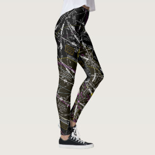 Aviation Chart Leggings
