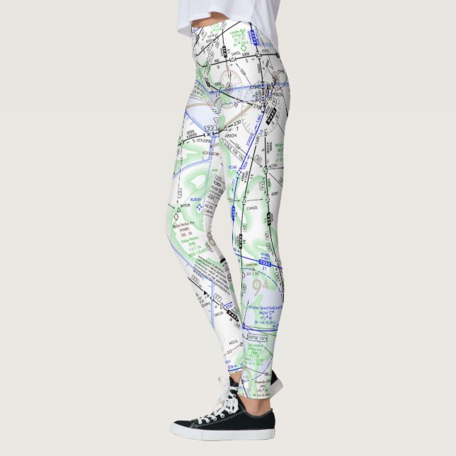 Aviation Chart Leggings (Left)