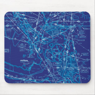 Aviation Chart Mouse Pad
