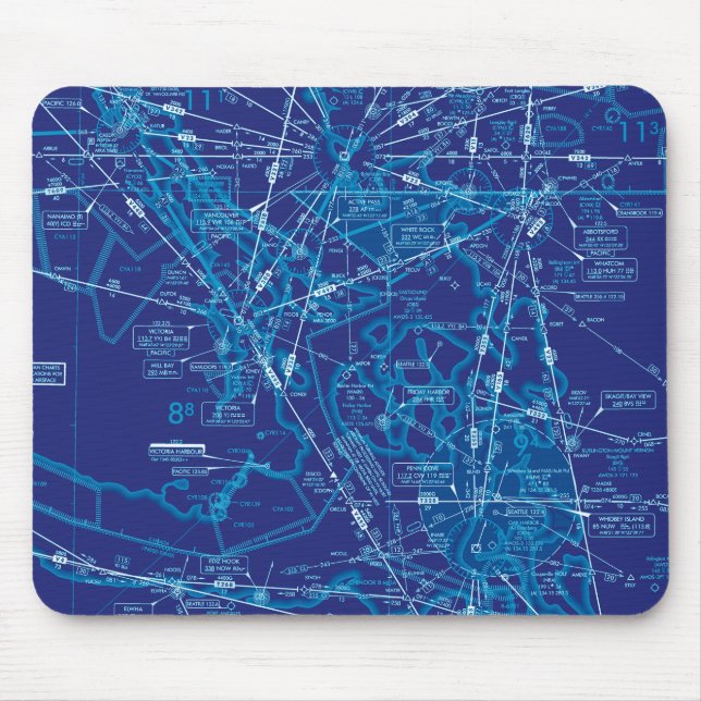 Aviation Chart Mouse Pad (Front)