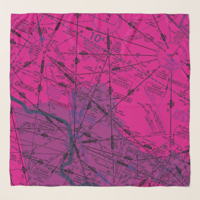 Aviation chart scarf (Front)