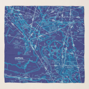 Aviation chart scarf