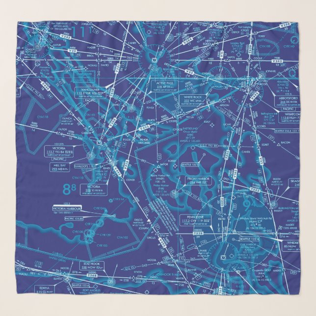 Aviation chart scarf (Front)