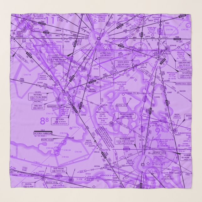 Aviation chart scarf (Front)
