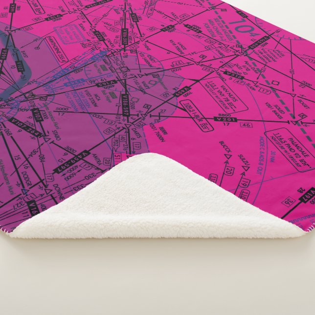 Aviation Chart Sherpa Blanket (3/4)