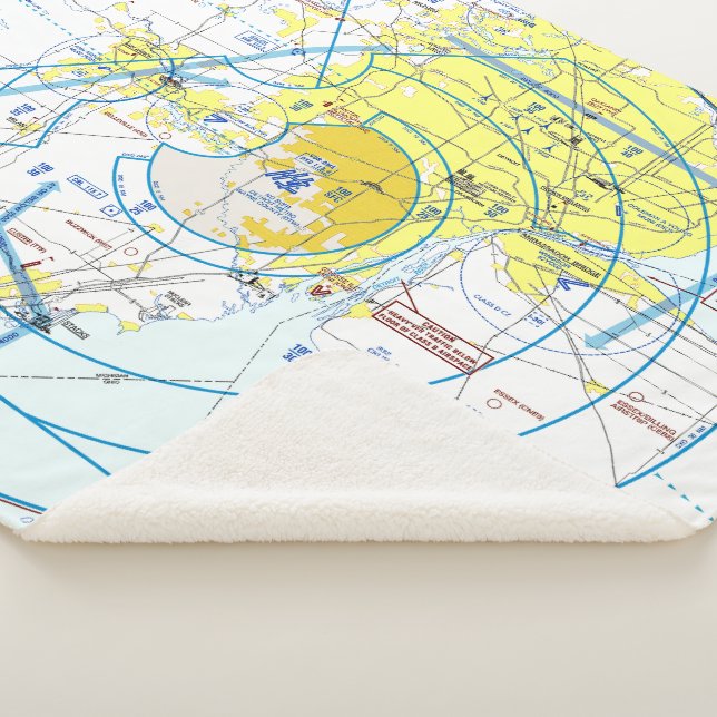 Aviation Chart Sherpa Blanket (3/4)