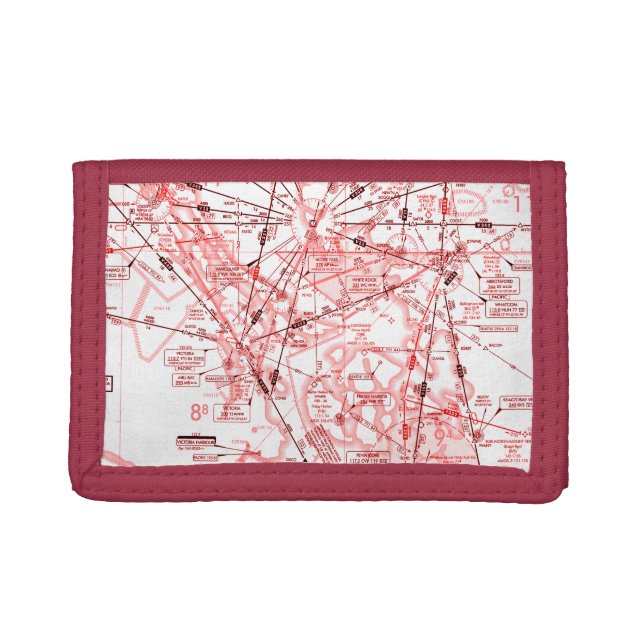 Aviation chart tri-fold wallet (Front)