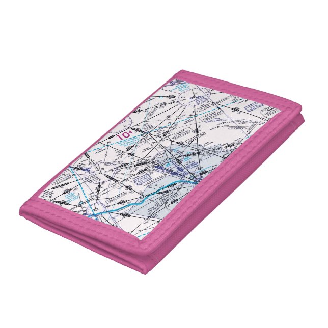 Aviation Chart Trifold Wallet (Bottom)
