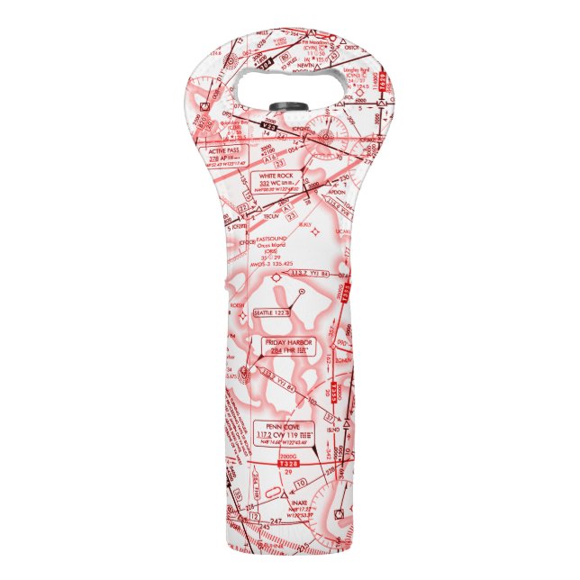 Aviation Chart Wine Bag (Front)