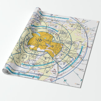 Aviation Chart Wrapping Paper
