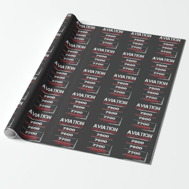 Aviation cheat codes - Funny Tshirt for pilots Wrapping Paper (Unrolled)