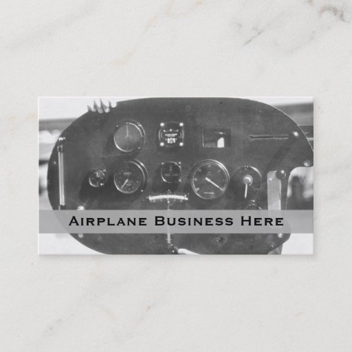 Customizable Aviation Control Panel Business Card