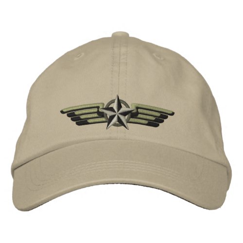 Aviation Embroidered Star Badge Pilot Wings Embroidered Baseball Hat