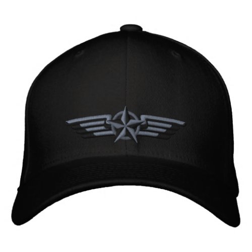 Aviation Embroidered Star Badge Pilot Wings Embroidered Baseball Hat