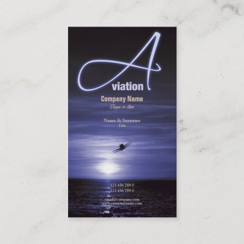 Aviation flying business marketing business card templates