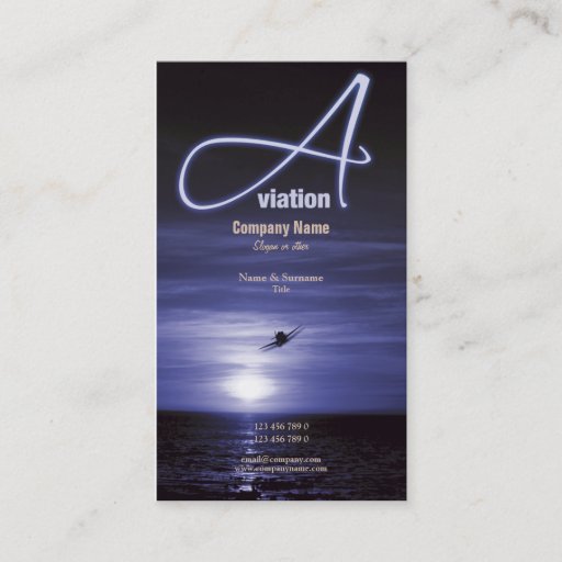 Customizable Aviation flying business marketing business card templates