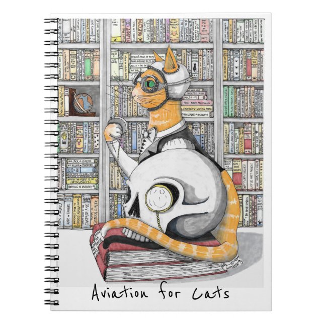 Aviation for Cats spiral Notebook (Front)
