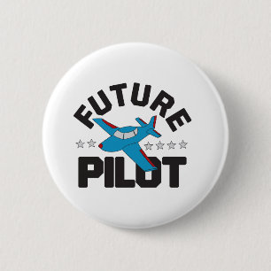 Aviation for Kids Flying High Future Pilots Button