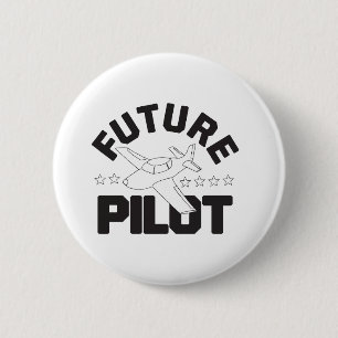 Aviation for Kids Flying High Future Pilots Button