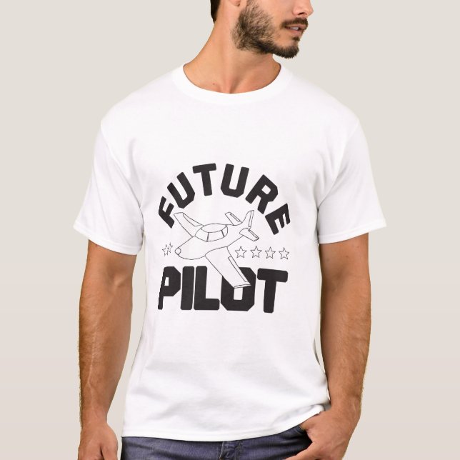 Aviation for Kids Flying High Future Pilots Plane  T-Shirt (Front)