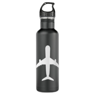 Aviation Geek Airplane Pilot Dad Husband Father's Stainless Steel Water Bottle