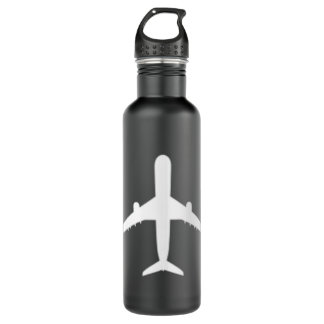 Aviation Geek Airplane Pilot Dad Husband Father's Stainless Steel Water Bottle