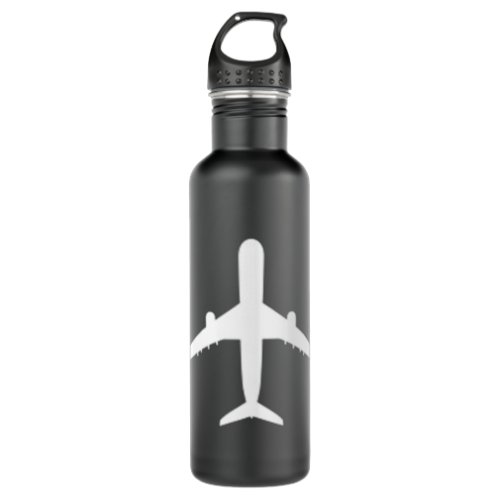 Aviation Geek Airplane Pilot Dad Husband Fathers  Stainless Steel Water Bottle