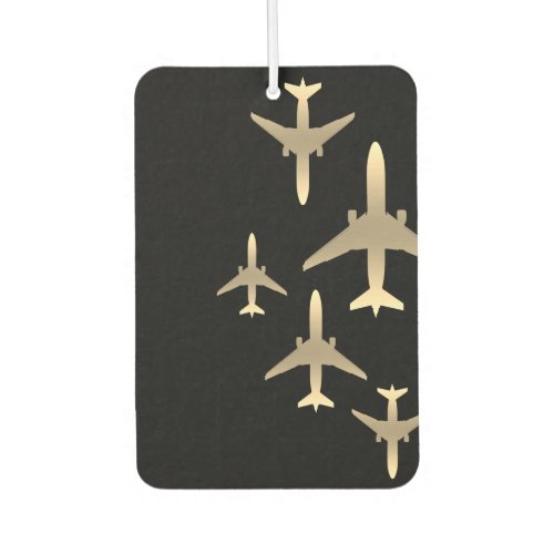 Aviation Gold Airplanes Air Freshener