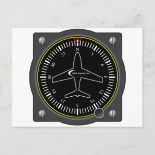 Aviation Heading Gauge Postcard