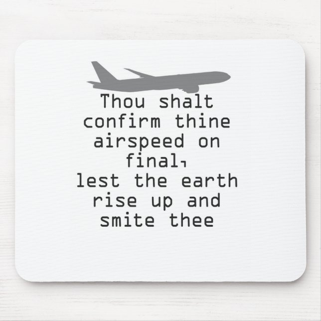 Aviation Humor Commandment Mouse Pad (Front)