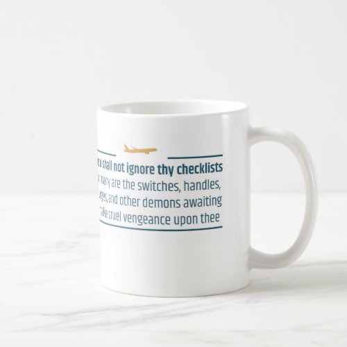 Aviation Humor Do Not Ignore Checklists Coffee Mug