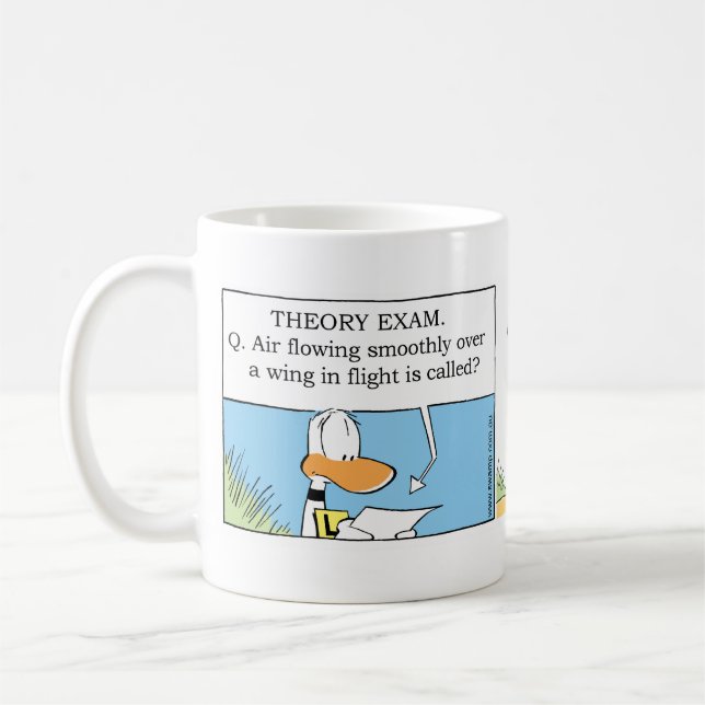 Aviation Humor Flight Exam Mug (Left)