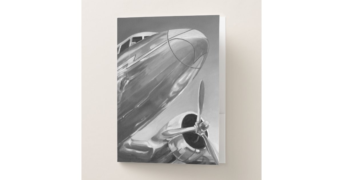 Aviation Icon: Up-Close View Pocket Folder | Zazzle