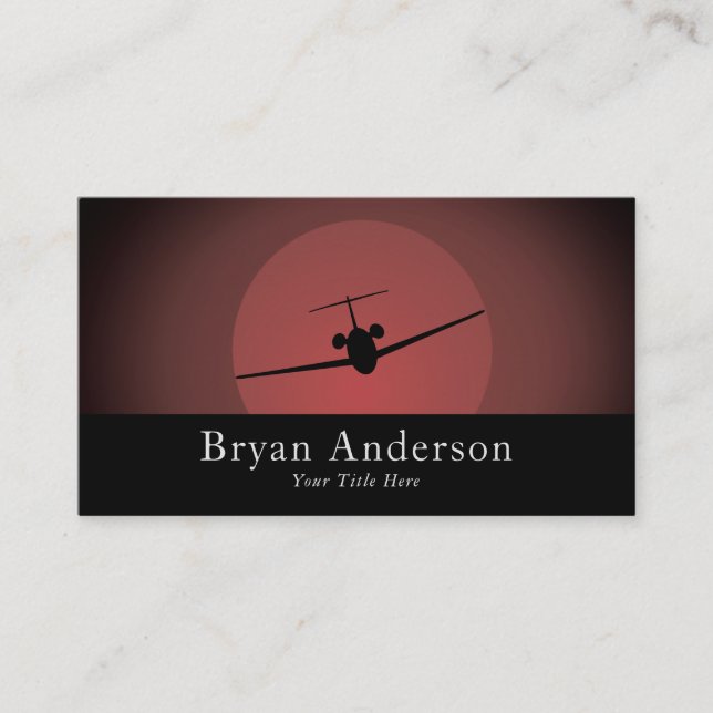 Aviation - Jet Airplane Business Card (Front)