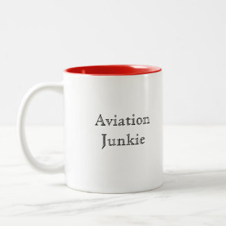 Aviation Junkie Two-Tone Coffee Mug