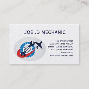 aviation maintenance mechanic business card