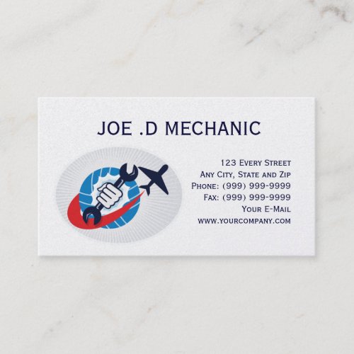 aviation maintenance mechanic business card